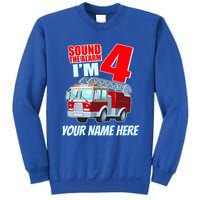 Personalized Custom Name Cute Funny Sound The Alarm I'm 4 Four Sweatshirt