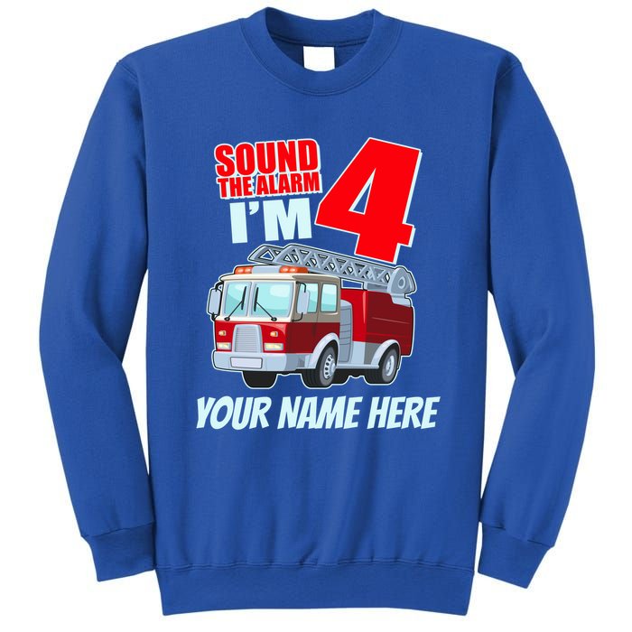 Personalized Custom Name Cute Funny Sound The Alarm I'm 4 Four Sweatshirt