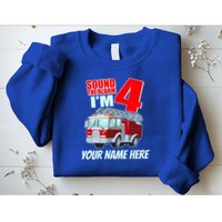 Personalized Custom Name Cute Funny Sound The Alarm I'm 4 Four Sweatshirt