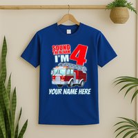 Personalized Custom Name Cute Funny Sound The Alarm I'm 4 Four T-Shirt