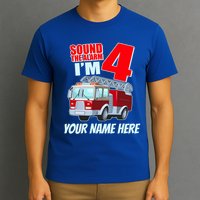 Personalized Custom Name Cute Funny Sound The Alarm I'm 4 Four T-Shirt