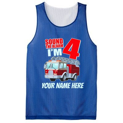 Personalized Custom Name Cute Funny Sound The Alarm I'm 4 Four Mesh Reversible Basketball Jersey Tank