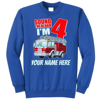 Personalized Custom Name Cute Funny Sound The Alarm I'm 4 Four Tall Sweatshirt