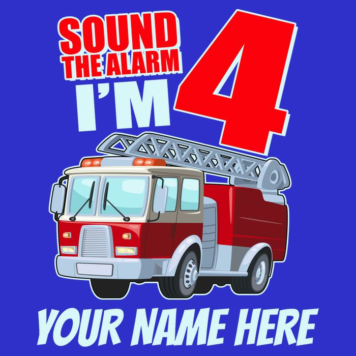 Personalized Custom Name Cute Funny Sound The Alarm I'm 4 Four Baby Bodysuit