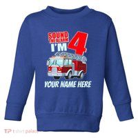 Personalized Custom Name Cute Funny Sound The Alarm I'm 4 Four Toddler Sweatshirt
