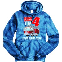 Personalized Custom Name Cute Funny Sound The Alarm I'm 4 Four Tie Dye Hoodie