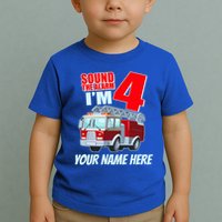 Personalized Custom Name Cute Funny Sound The Alarm I'm 4 Four Toddler T-Shirt
