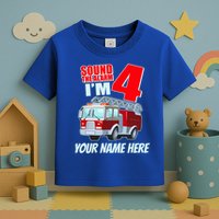 Personalized Custom Name Cute Funny Sound The Alarm I'm 4 Four Toddler T-Shirt
