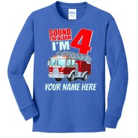 Personalized Custom Name Cute Funny Sound The Alarm I'm 4 Four Kids Long Sleeve Shirt