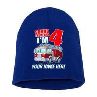 Personalized Custom Name Cute Funny Sound The Alarm I'm 4 Four Short Acrylic Beanie