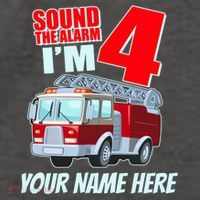 Personalized Custom Name Cute Funny Sound The Alarm I'm 4 Four Vector Backpack