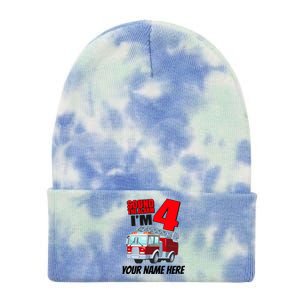 Personalized Custom Name Cute Funny Sound The Alarm I'm 4 Four Tie Dye 12in Knit Beanie