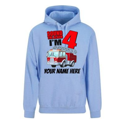 Personalized Custom Name Cute Funny Sound The Alarm I'm 4 Four Unisex Surf Hoodie