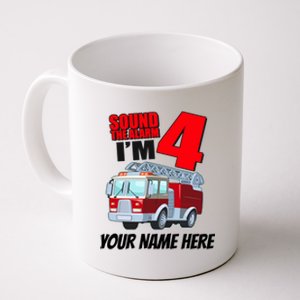 Personalized Custom Name Cute Funny Sound The Alarm I'm 4 Four Coffee Mug