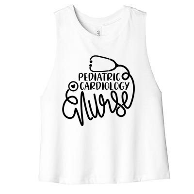 Pediatric Cardiovascular Nursing Pediatric Cardiology Nurse Gift Women's Racerback Cropped Tank