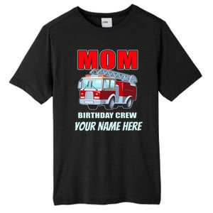 Personalized Custom Name Cute Funny Mom Birthday Crew Firetruck Tall Fusion ChromaSoft Performance T-Shirt