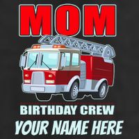 Personalized Custom Name Cute Funny Mom Birthday Crew Firetruck 11oz C Handle Ceramic Mug