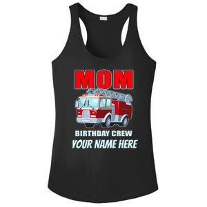 Personalized Custom Name Cute Funny Mom Birthday Crew Firetruck Ladies PosiCharge Competitor Racerback Tank