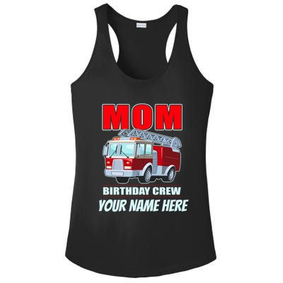 Personalized Custom Name Cute Funny Mom Birthday Crew Firetruck Ladies PosiCharge Competitor Racerback Tank