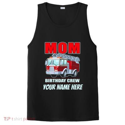 Personalized Custom Name Cute Funny Mom Birthday Crew Firetruck PosiCharge Competitor Tank