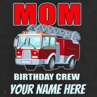 Personalized Custom Name Cute Funny Mom Birthday Crew Firetruck Trucker Hat