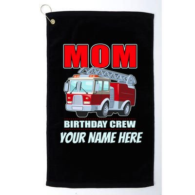 Personalized Custom Name Cute Funny Mom Birthday Crew Firetruck Golf Towel
