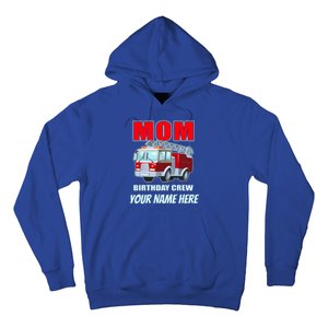 Personalized Custom Name Cute Funny Mom Birthday Crew Firetruck Hoodie