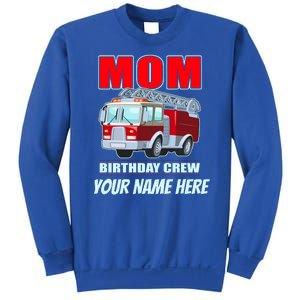 Personalized Custom Name Cute Funny Mom Birthday Crew Firetruck Sweatshirt