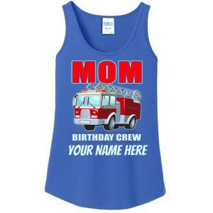 Personalized Custom Name Cute Funny Mom Birthday Crew Firetruck Ladies Essential Tank