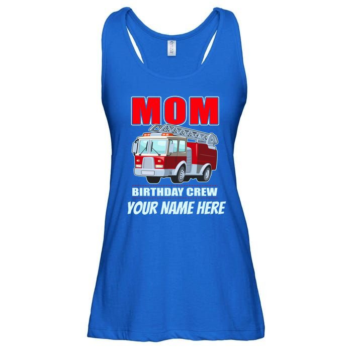 Personalized Custom Name Cute Funny Mom Birthday Crew Firetruck Ladies Essential Flowy Tank