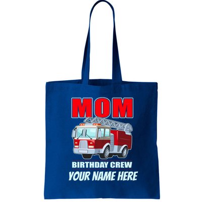 Personalized Custom Name Cute Funny Mom Birthday Crew Firetruck Bag
