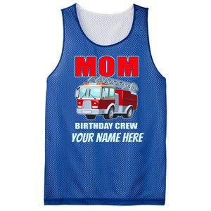 Personalized Custom Name Cute Funny Mom Birthday Crew Firetruck Mesh Reversible Basketball Jersey Tank