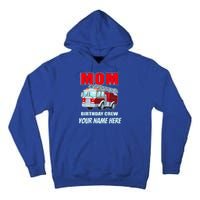 Personalized Custom Name Cute Funny Mom Birthday Crew Firetruck Tall Hoodie