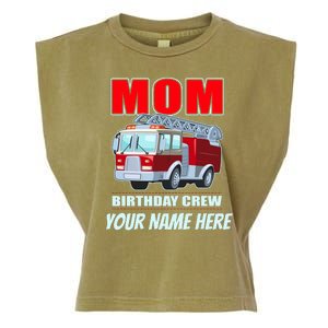 Personalized Custom Name Cute Funny Mom Birthday Crew Firetruck Garment-Dyed Women's Muscle Tee