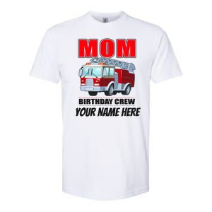 Personalized Custom Name Cute Funny Mom Birthday Crew Firetruck Softstyle CVC T-Shirt