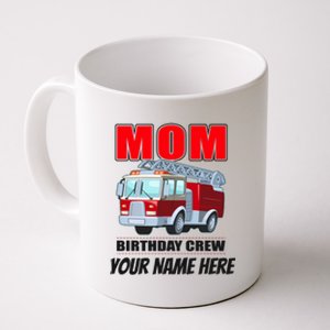 Personalized Custom Name Cute Funny Mom Birthday Crew Firetruck Coffee Mug