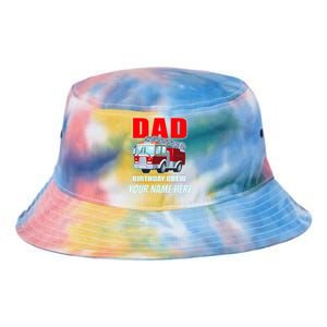 Personalized Custom Name Dad Funny Birthday Crew Firetruck Tie Dye Newport Bucket Hat