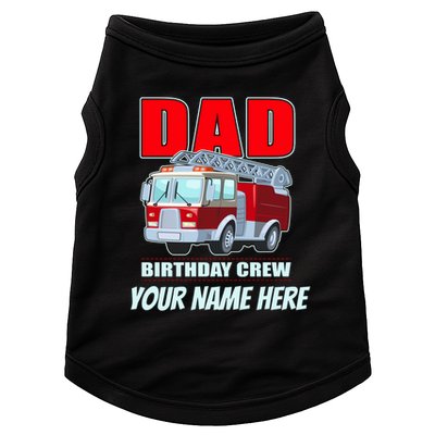Personalized Custom Name Dad Funny Birthday Crew Firetruck Doggie Tank