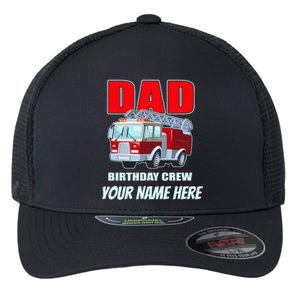 Personalized Custom Name Dad Funny Birthday Crew Firetruck Flexfit Unipanel Trucker Cap