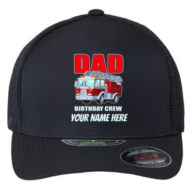 Personalized Custom Name Dad Funny Birthday Crew Firetruck Flexfit Unipanel Trucker Cap