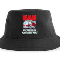 Personalized Custom Name Dad Funny Birthday Crew Firetruck Sustainable Bucket Hat
