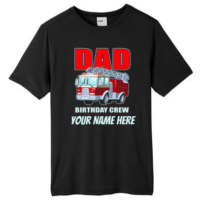 Personalized Custom Name Dad Funny Birthday Crew Firetruck Tall Fusion ChromaSoft Performance T-Shirt