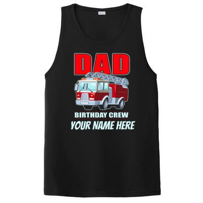 Personalized Custom Name Dad Funny Birthday Crew Firetruck PosiCharge Competitor Tank