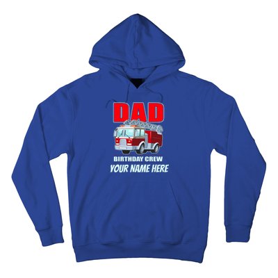 Personalized Custom Name Dad Funny Birthday Crew Firetruck Hoodie