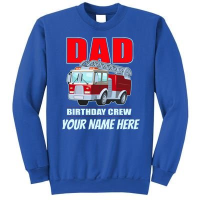 Personalized Custom Name Dad Funny Birthday Crew Firetruck Sweatshirt