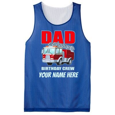 Personalized Custom Name Dad Funny Birthday Crew Firetruck Mesh Reversible Basketball Jersey Tank