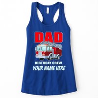 Personalized Custom Name Dad Funny Birthday Crew Firetruck Womens Tank Top