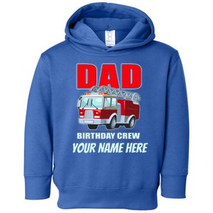 Personalized Custom Name Dad Funny Birthday Crew Firetruck Toddler Hoodie