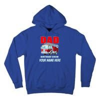 Personalized Custom Name Dad Funny Birthday Crew Firetruck Tall Hoodie