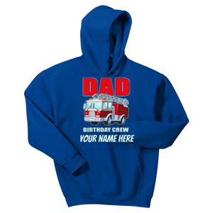 Personalized Custom Name Dad Funny Birthday Crew Firetruck Kids Hoodie